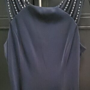 Guess Navy Midi Dress with Studded Straps